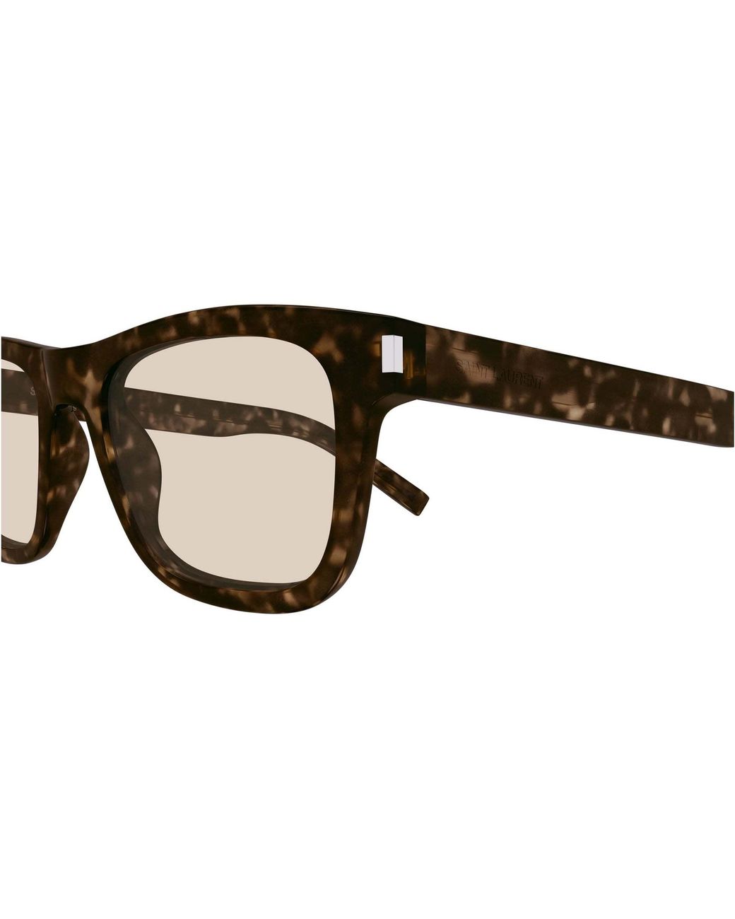 Saint Laurent White Eyewear Square Frame Sunglasses