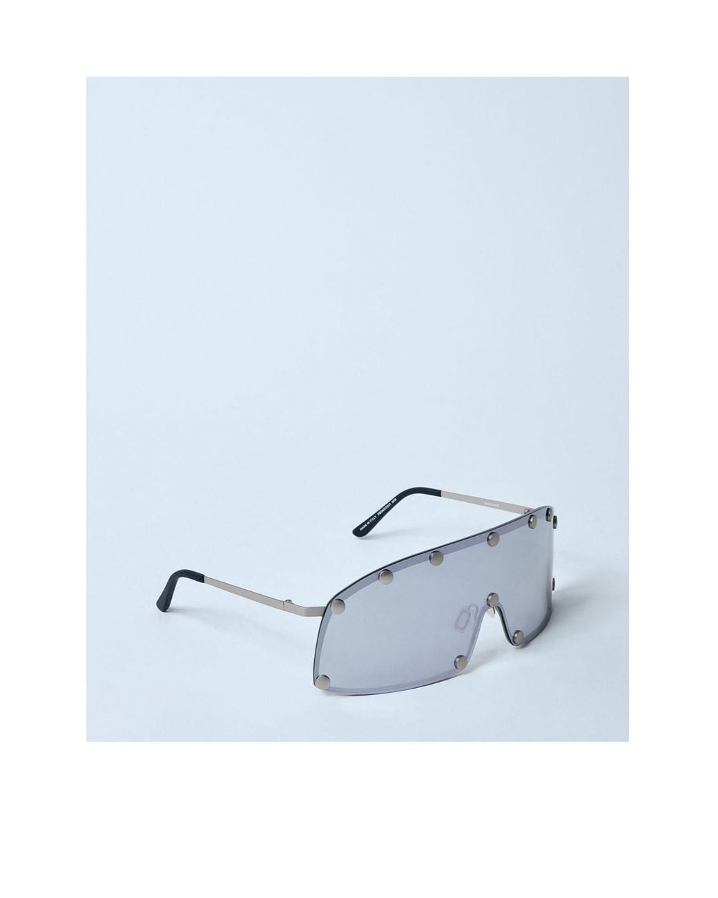Rick Owens Blue Shield Frame Sunglasses for men