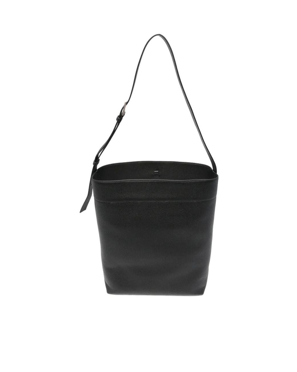 Tom Ford Black Grain Leather Bucket Bag for men