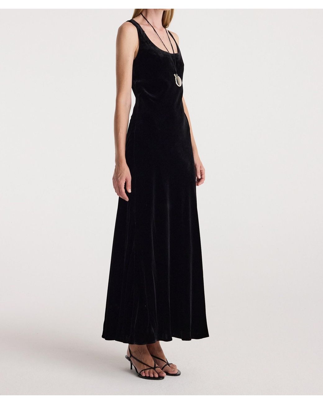Rohe Black Scoop-Neck Velvet Dress