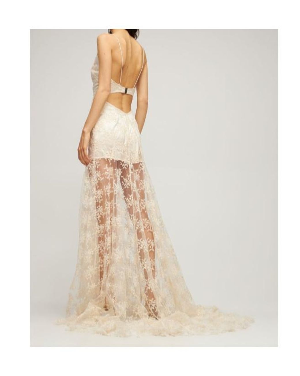 ROTATE BIRGER CHRISTENSEN White Miley Lace Long Dress