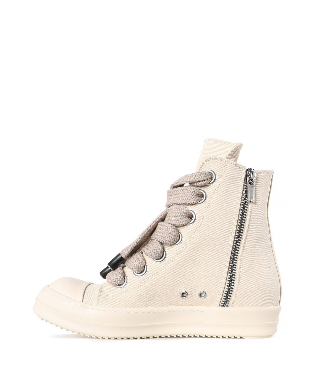 Rick Owens Natural Lace-Up High-Top Casual Shoes for men