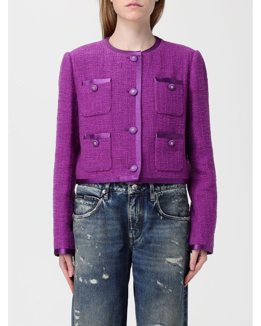 Dolce & Gabbana Purple Dolce & Gabbana Dolce & Gabbana Jacket