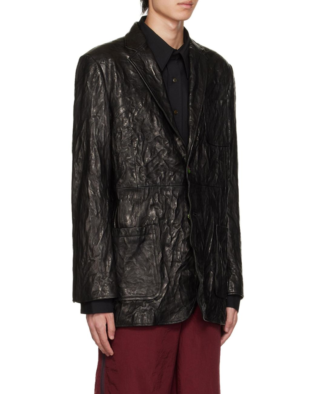 Acne Black Collared Buttoned Jacket for men