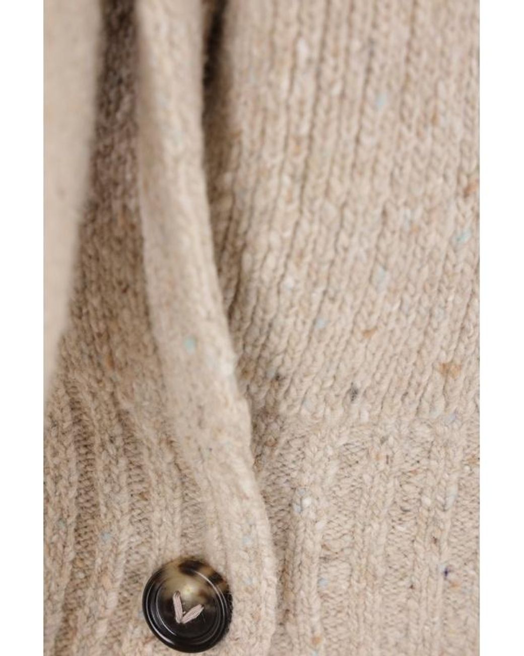Bottega Veneta Natural High Neck Ribbed Jumper