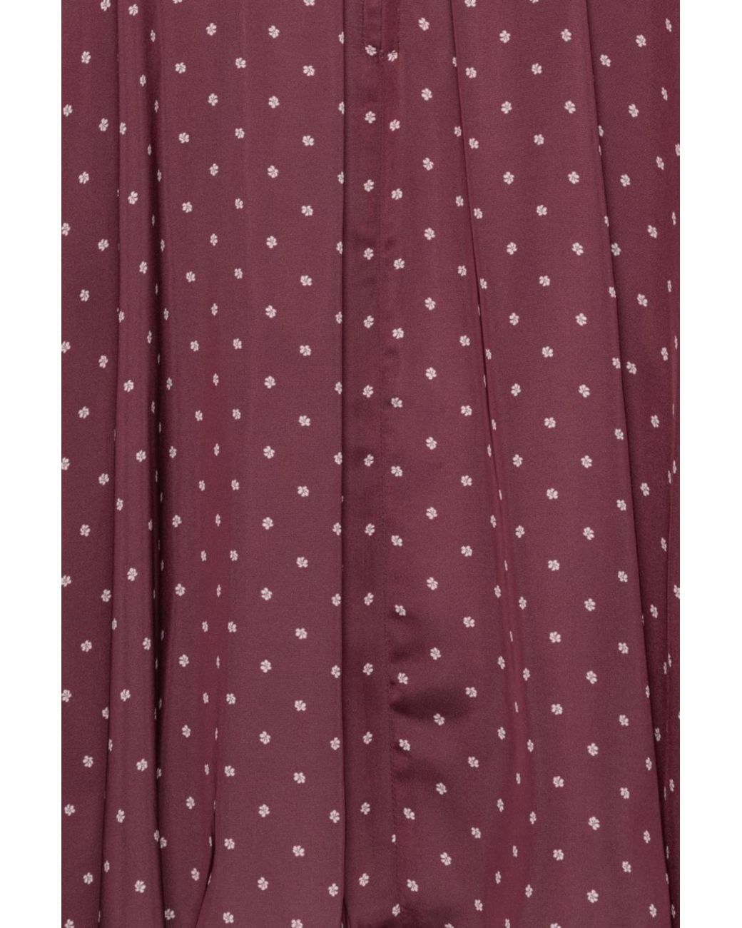ROTATE BIRGER CHRISTENSEN Purple Dot Satin Bow Shirt Dark