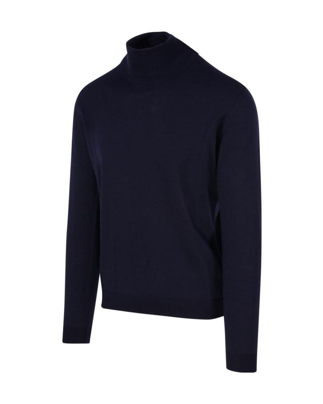 Roberto Collina Blue High-Neck Long-Sleeved Sweater for men