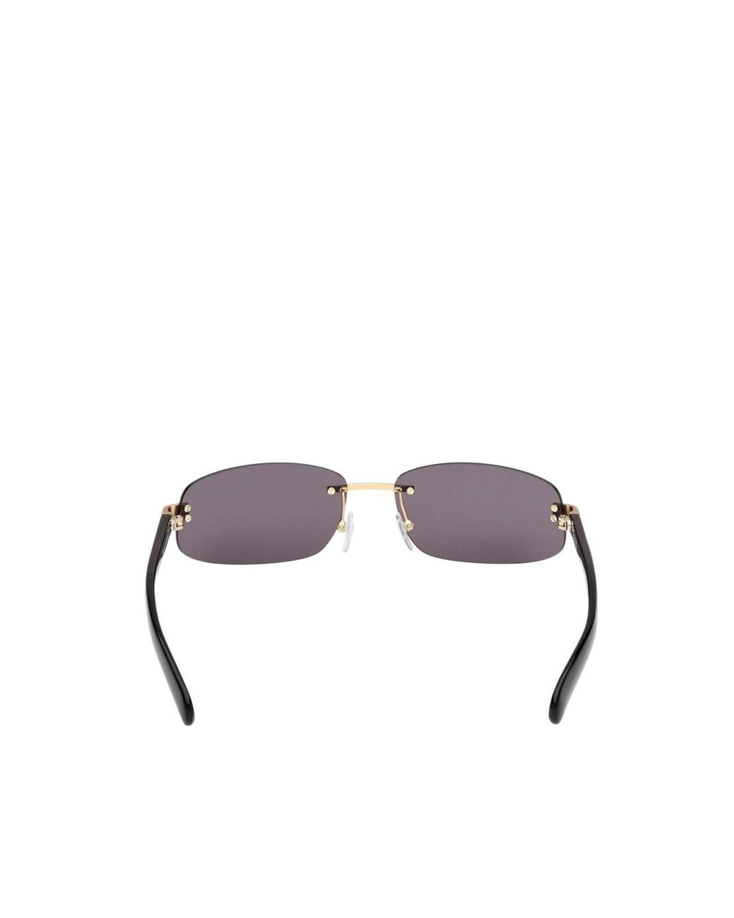 Adidas Originals White Rimless Sunglasses for men