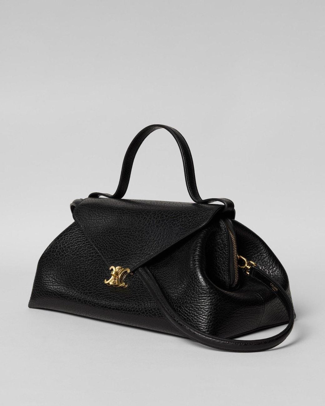 Céline Black Logo Shoulder Bag