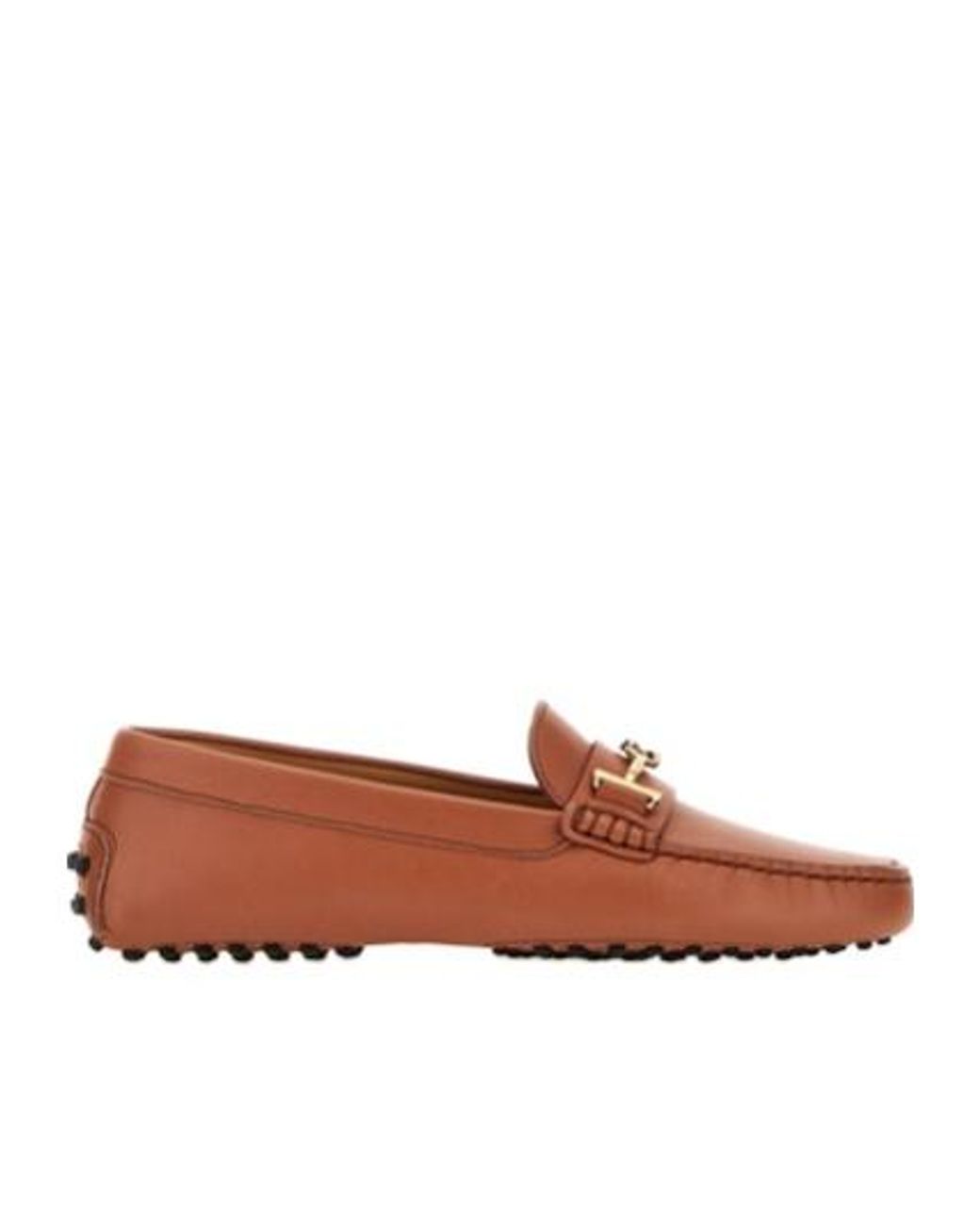 Tod's White Gommino Round-Toe Loafers