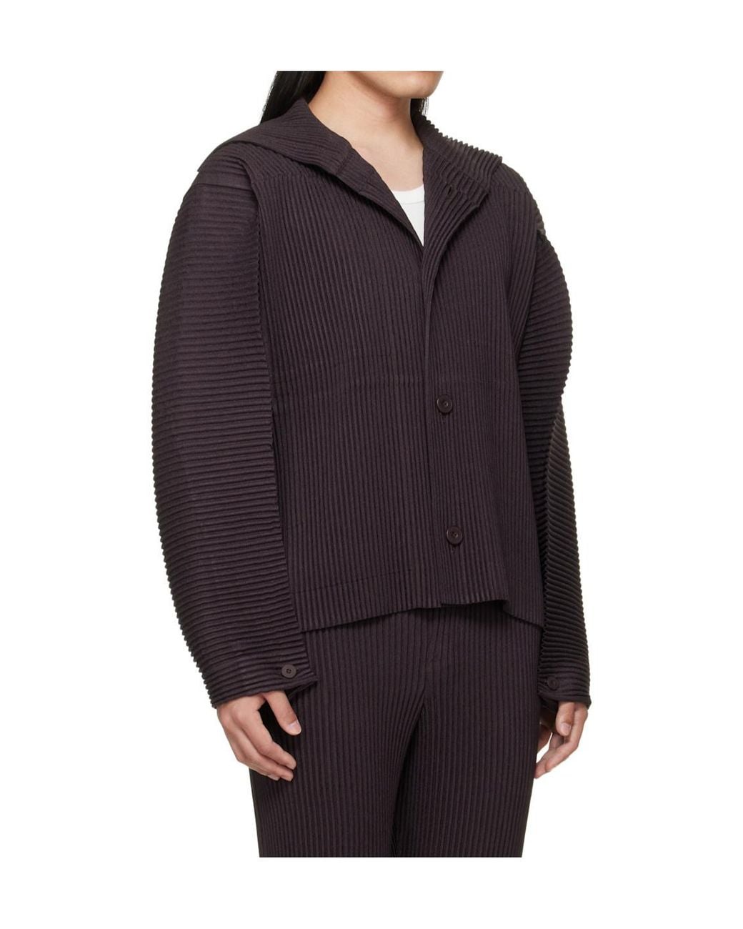 Homme Plissé Issey Miyake Blue Linen Like Jacket for men