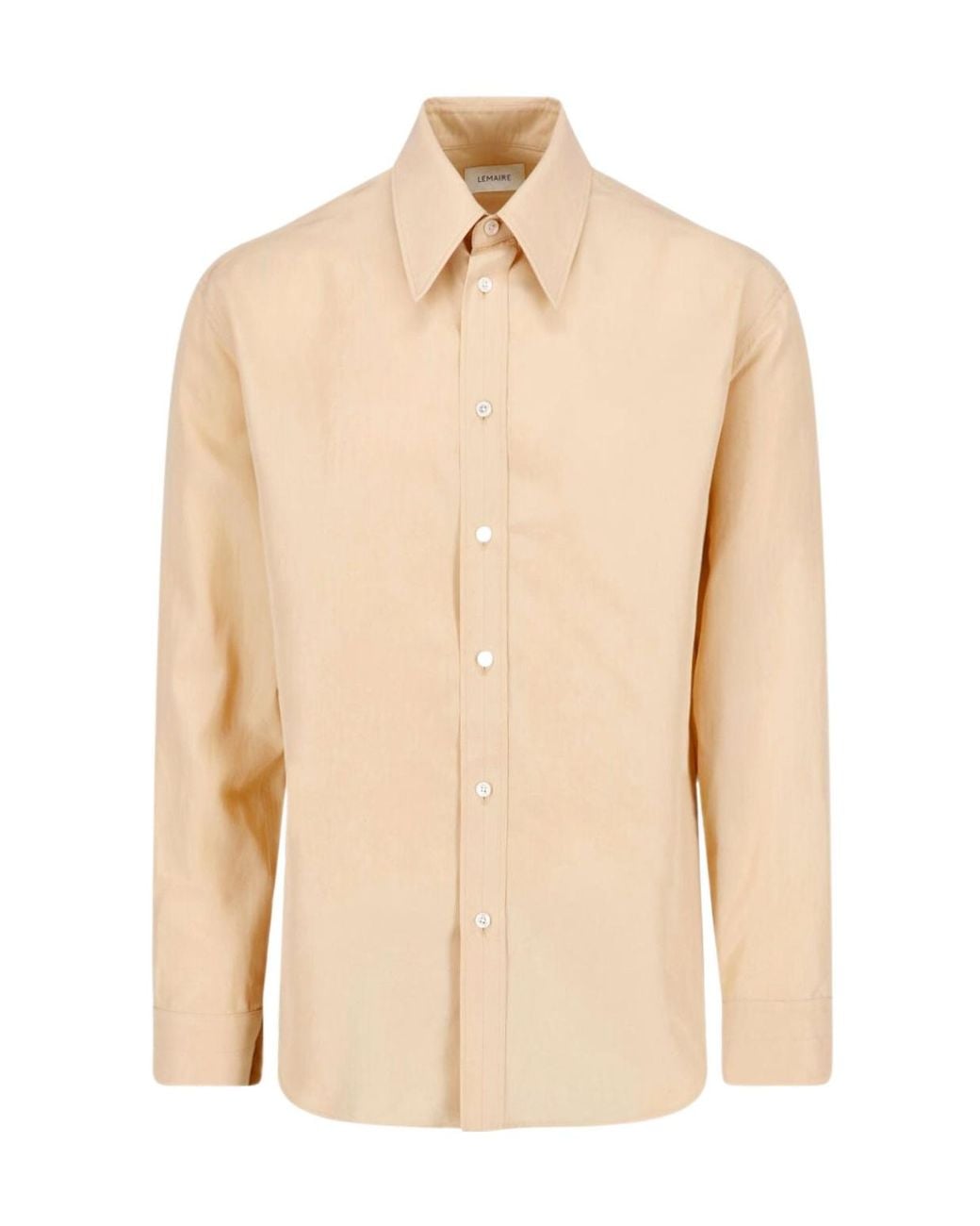 Lemaire Natural Long Sleeved Shirt for men