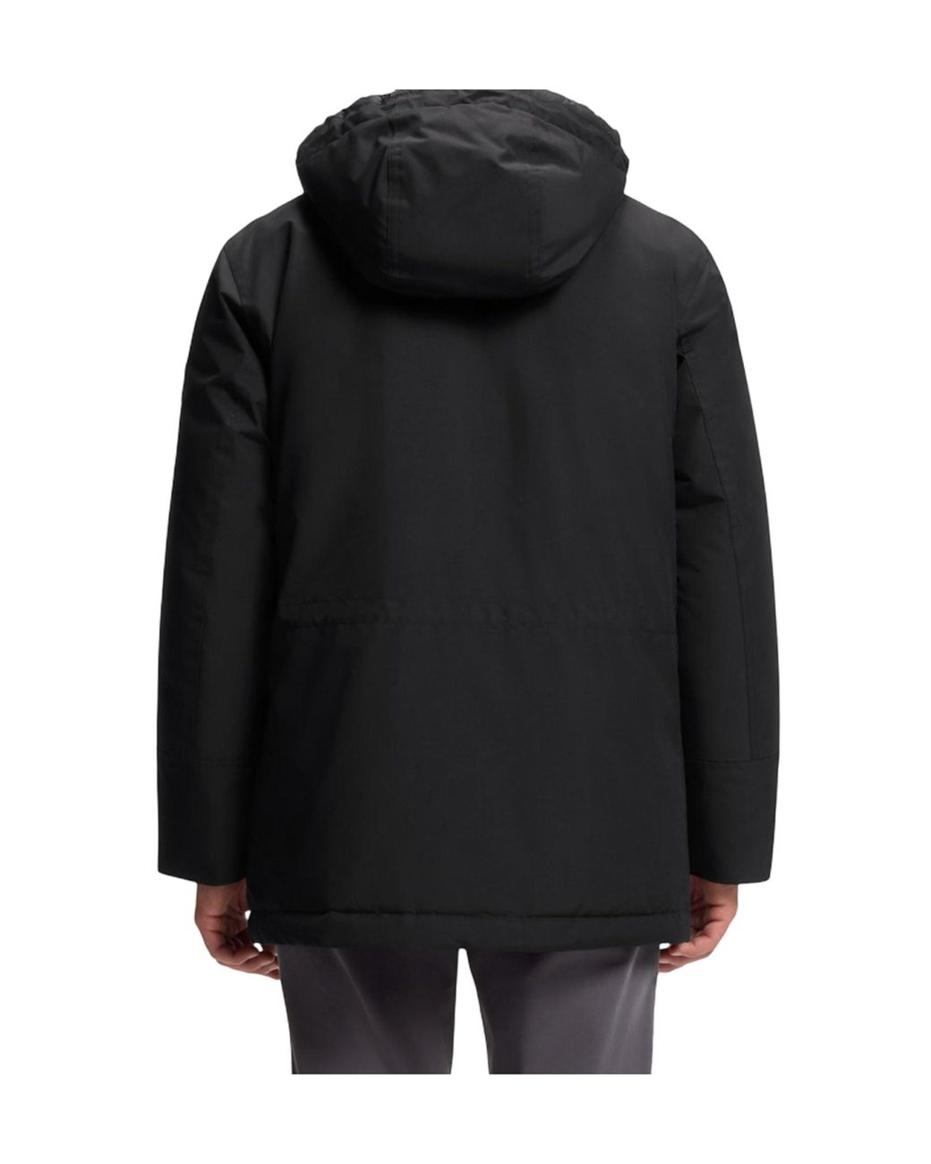Boss Black Hooded Logo-Patch Jacket for men