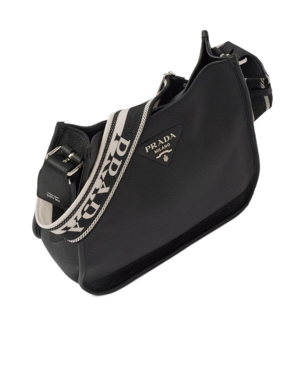 Prada Black Leather Hobo Bag