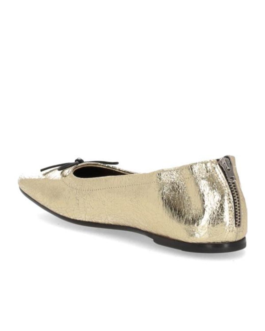 Golden Goose Deluxe Brand Natural Square-Toe Bow Detailed Balleina Shoes