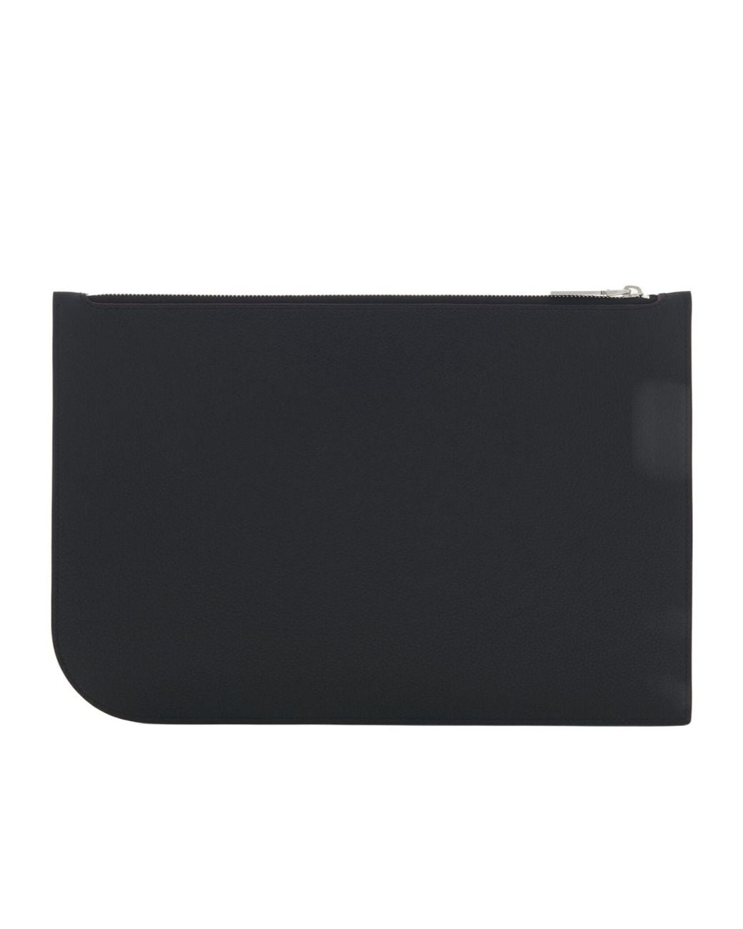 McQueen Black Logo Detailed Zipped Clutch Bag for men