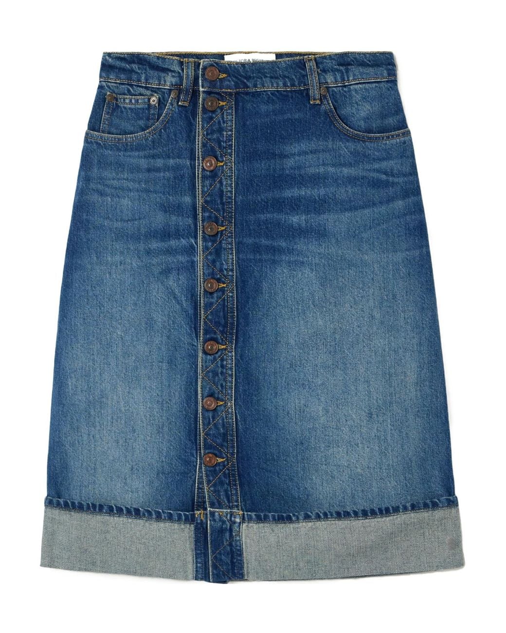 Victoria Beckham Blue Casual Denim Skirt