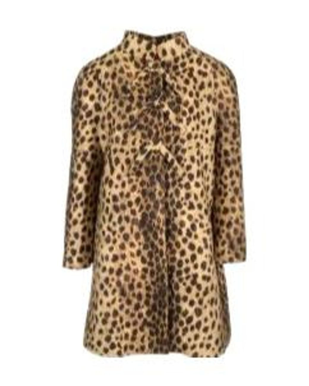 Valentino Natural Jaguar Spots Leopard Printed Coat
