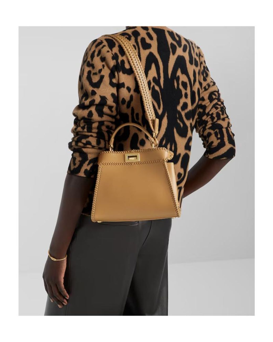 Fendi Natural Pekaboo Mini Handbag