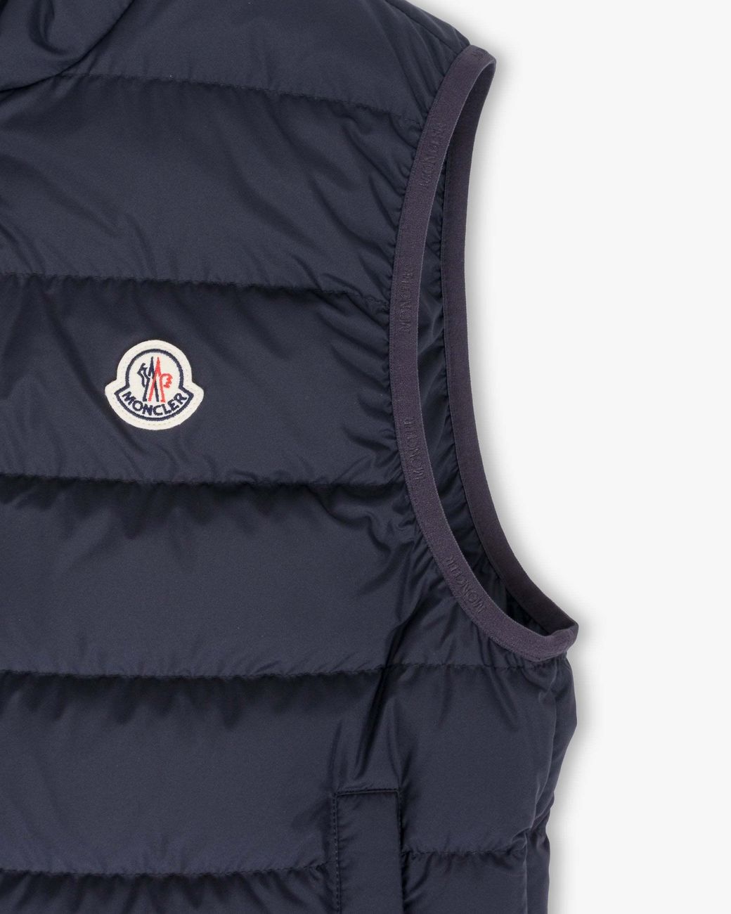 Moncler Blue Contrin Zip-Up Padded Gilet for men