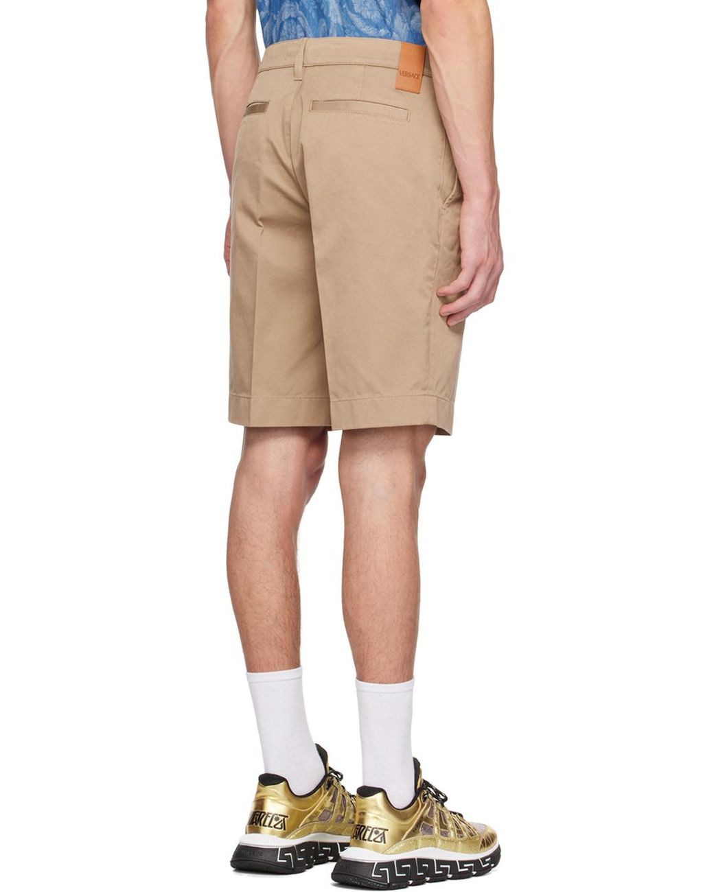 Versace Natural Knee-Length Bermuda Shorts for men
