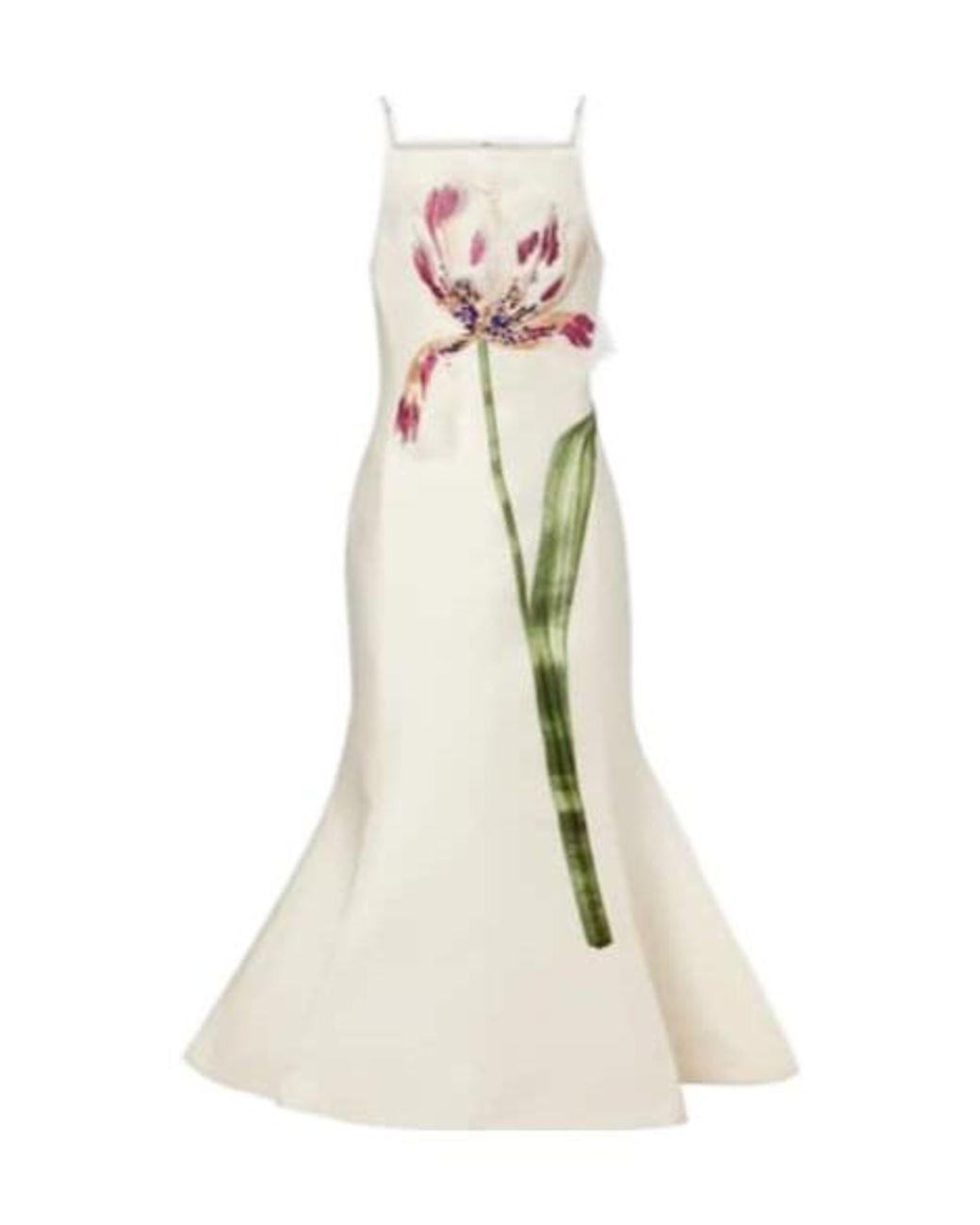 Leo White Regina Floral Wool And Silk Midi Dress
