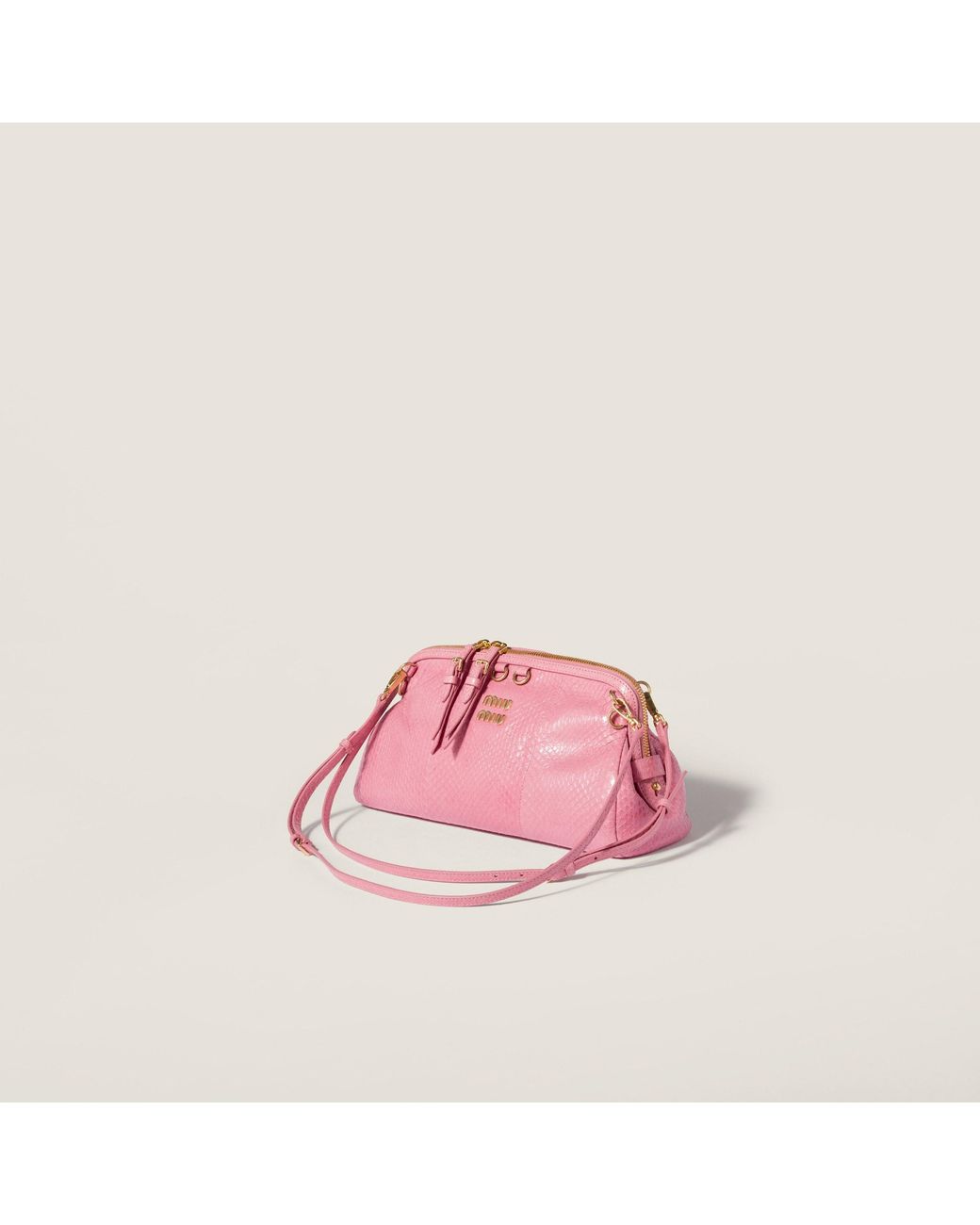 Miu Miu Pink Caprice Ayers Leather Clutch