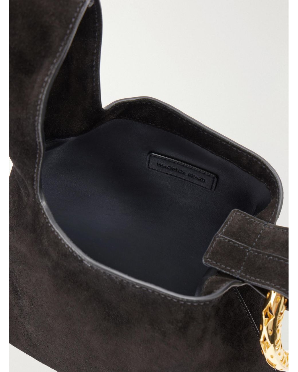 Veronica Beard Black Handbag Decorated With A Bracelet