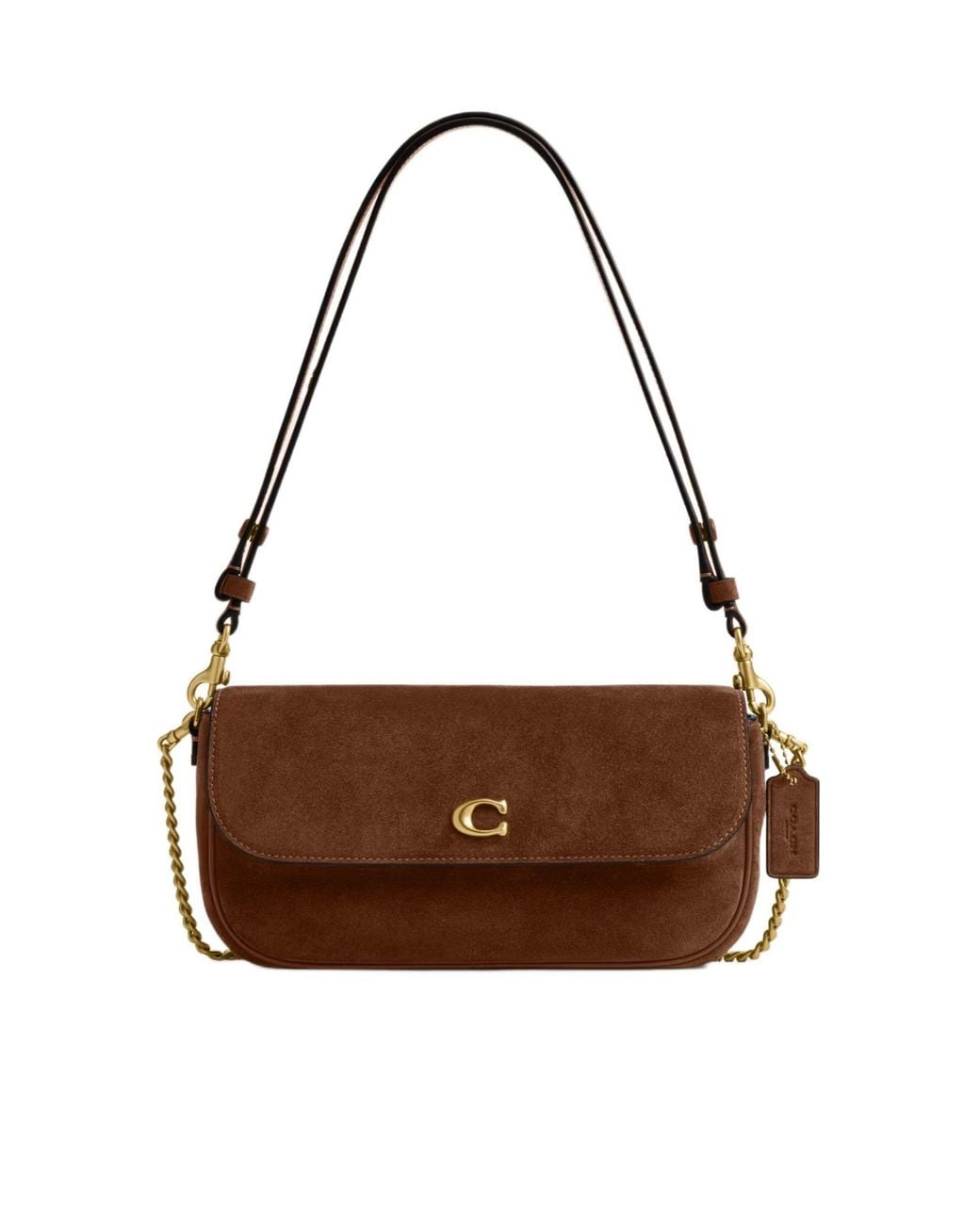 COACH Brown Brook Flap Chain Bag