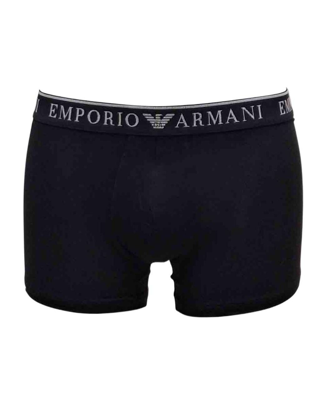 Emporio Armani Blue Elastic Waist Boxer Briefs, Pack Of Two for men