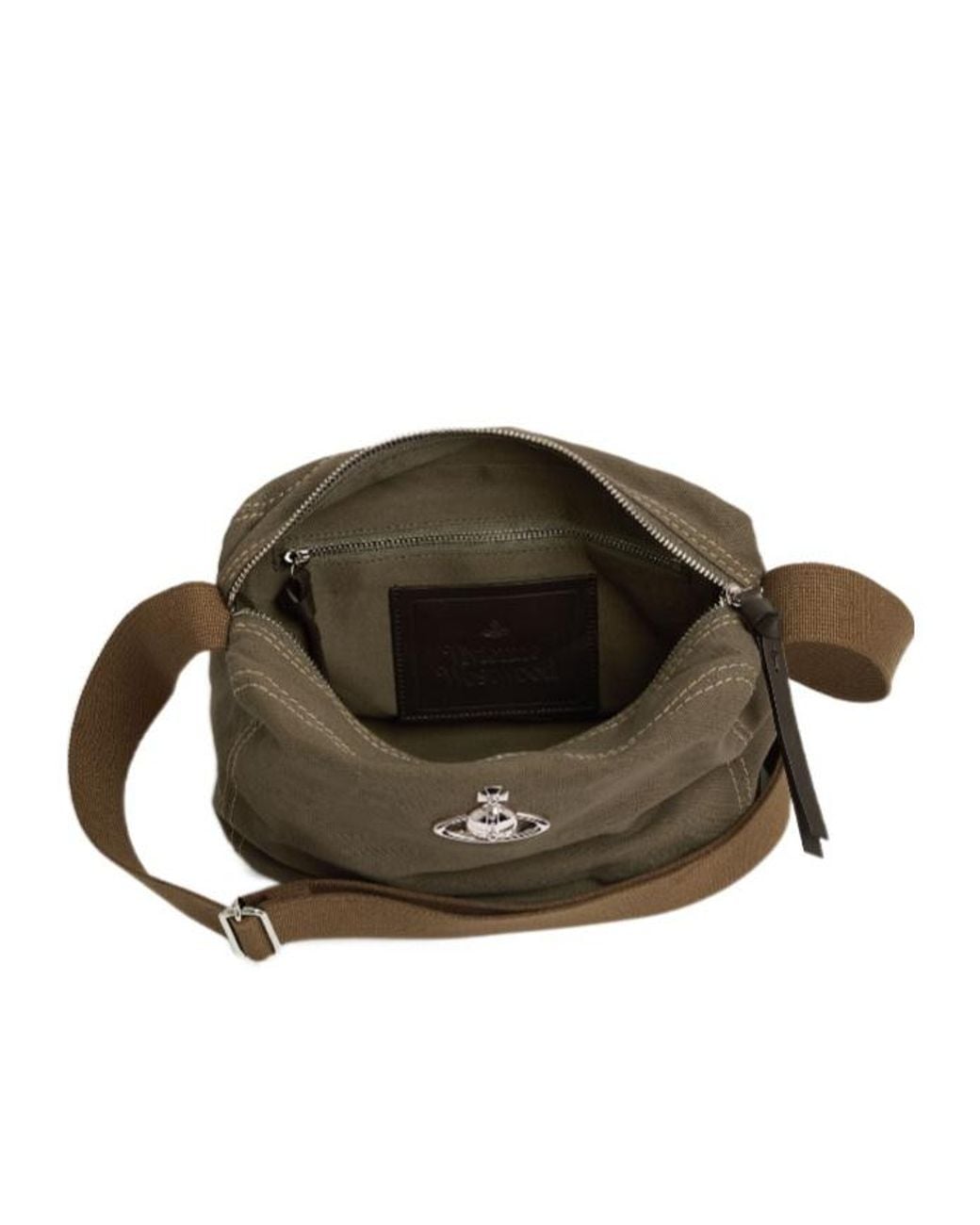Vivienne Westwood Brown Logo Plaque Crossbody Bag