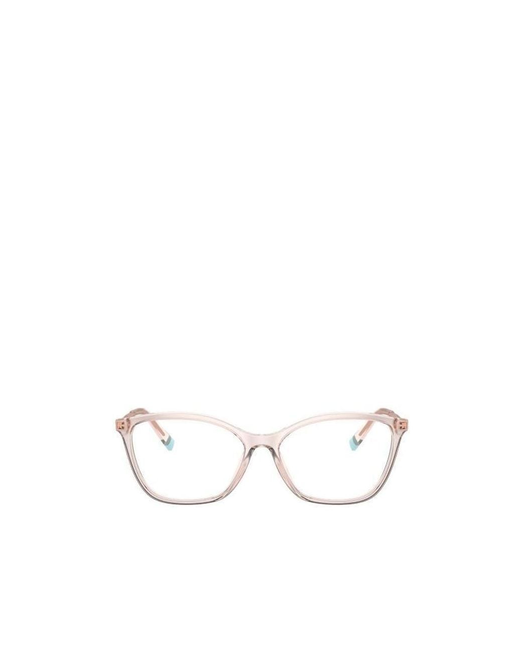 Tiffany & Co White Rectangle Frame Glasses