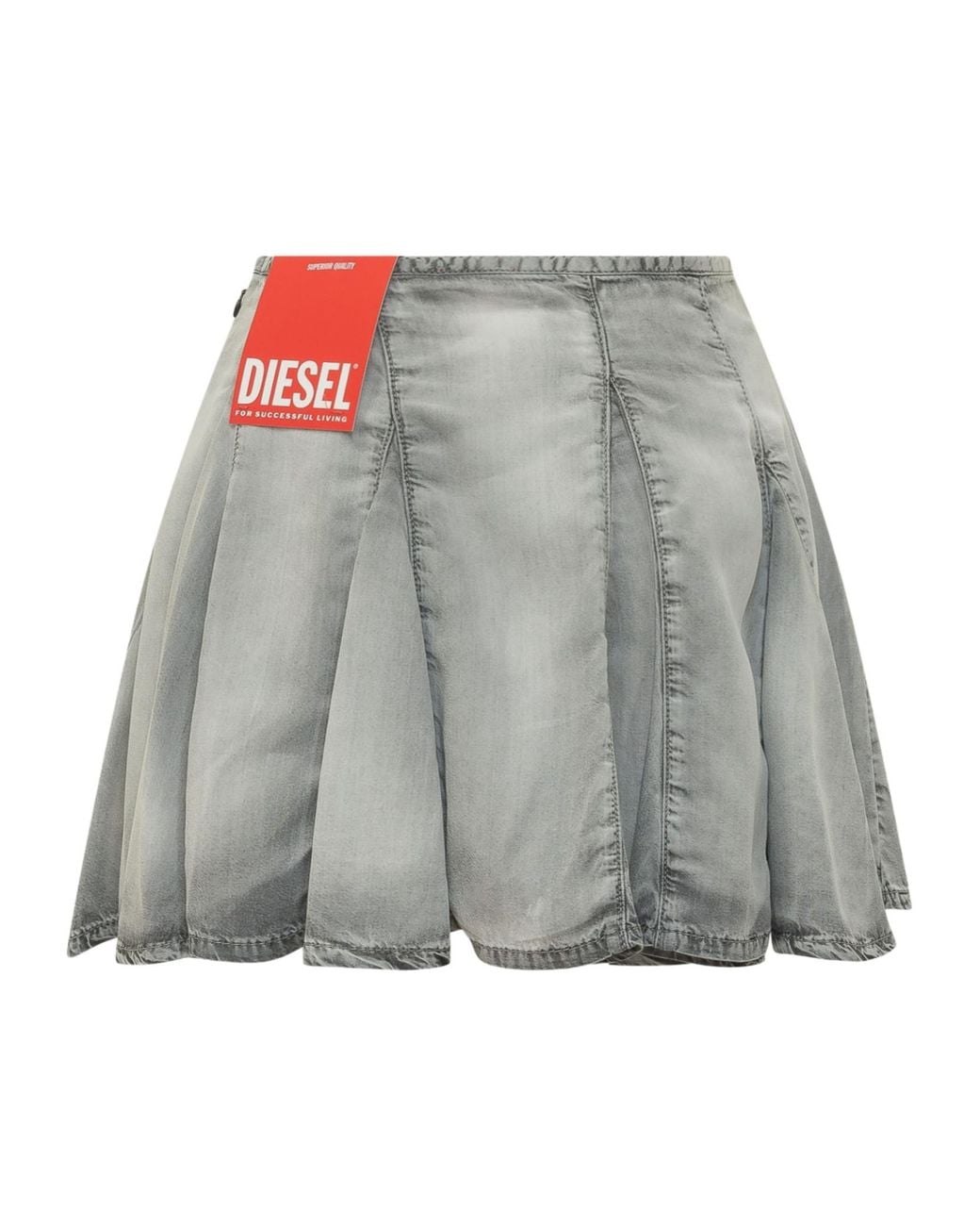 DIESEL Gray De Spiki Fsi Panelled Mini Skirt