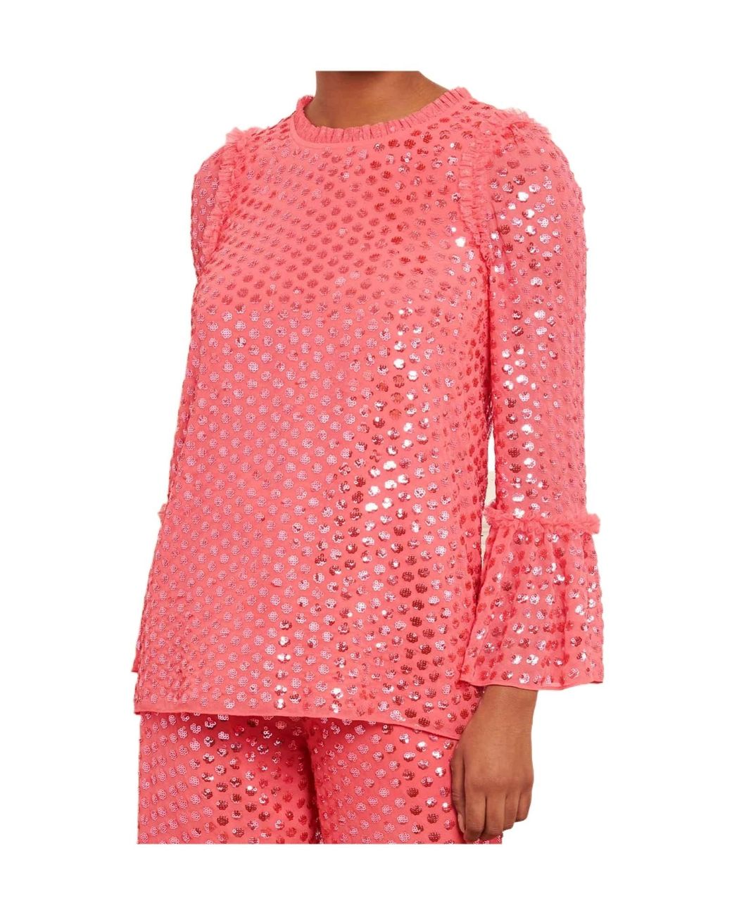 Needle & Thread Red Raindrop Gloss Tunic