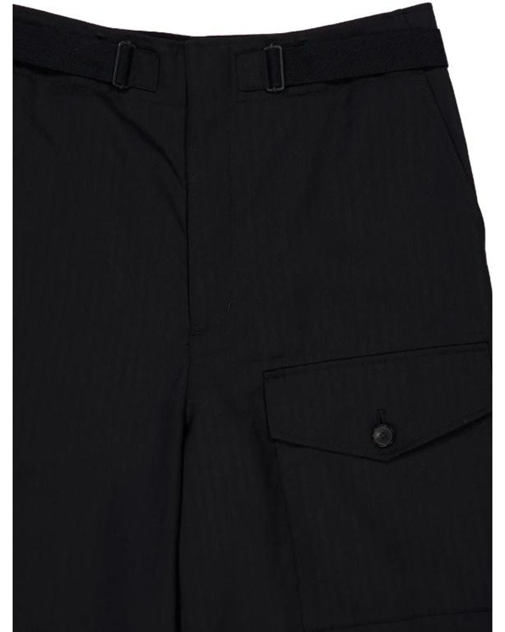 Auralee Black Belted Cargo Pants