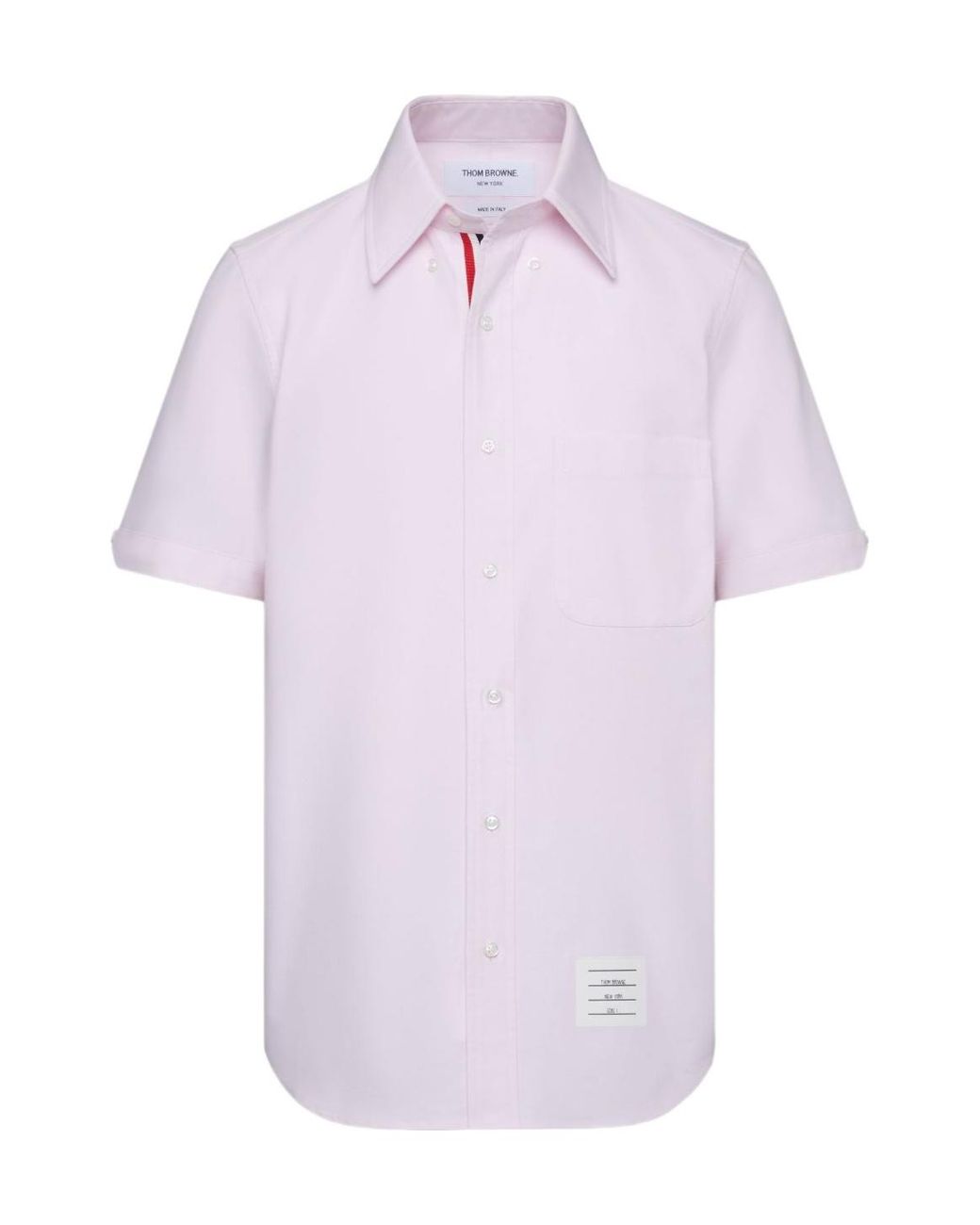 Thom Browne Purple Patch-Pocket Short-Sleeve Shirt for men