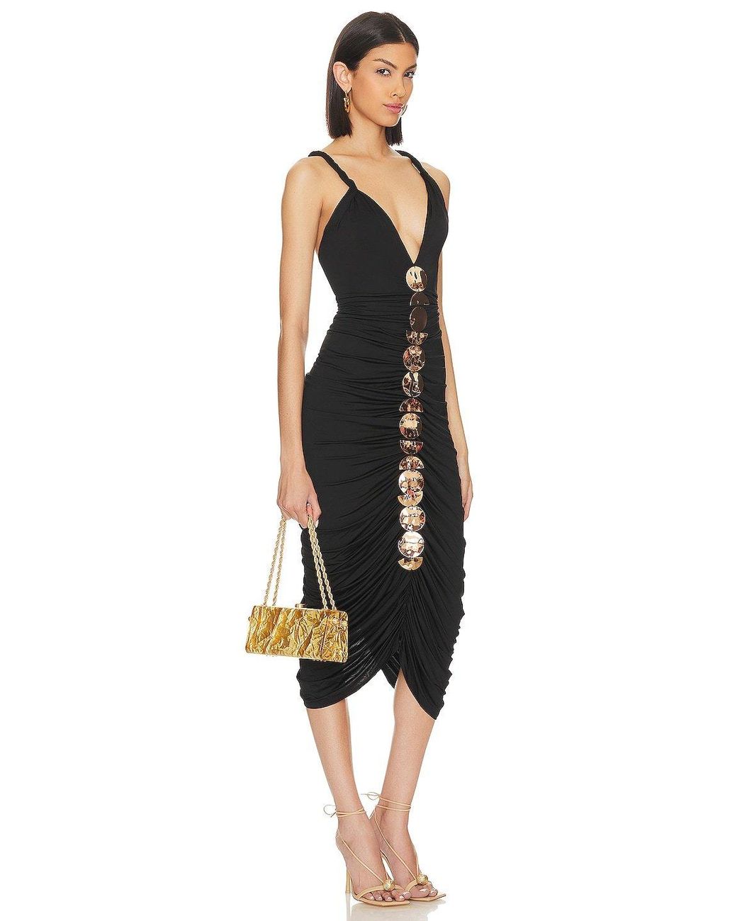 Cult Gaia Metallic Chain Handbag
