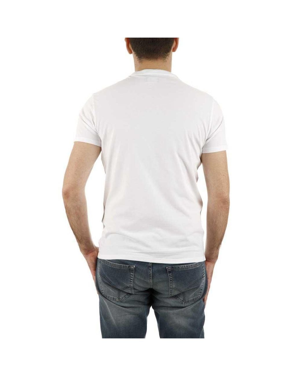 Armani Jeans White Logo Details T-Shirt for men