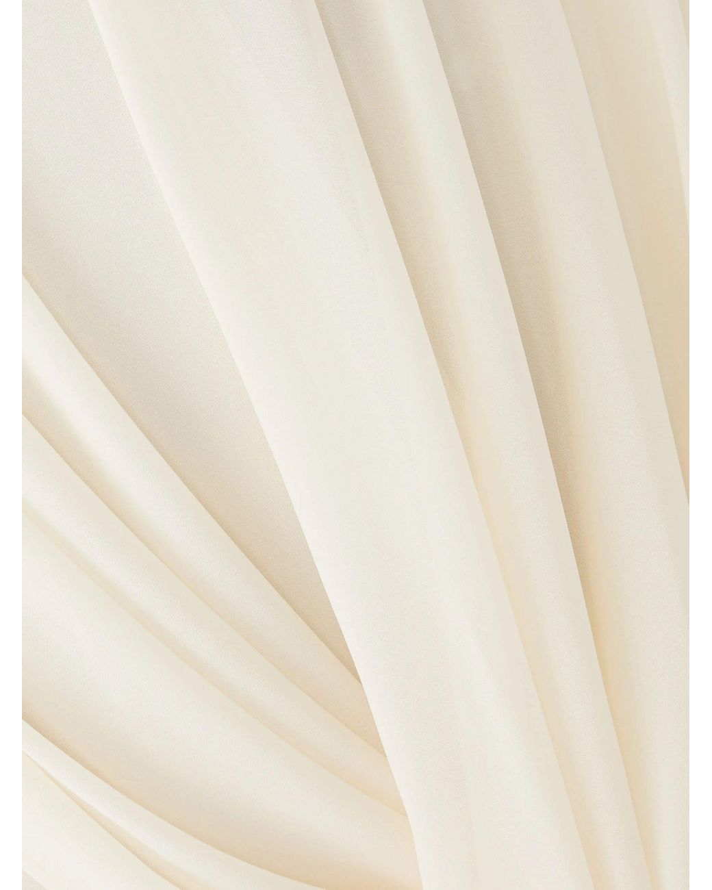 MM6 by Maison Margiela White V-Neck Draped Midi Dress