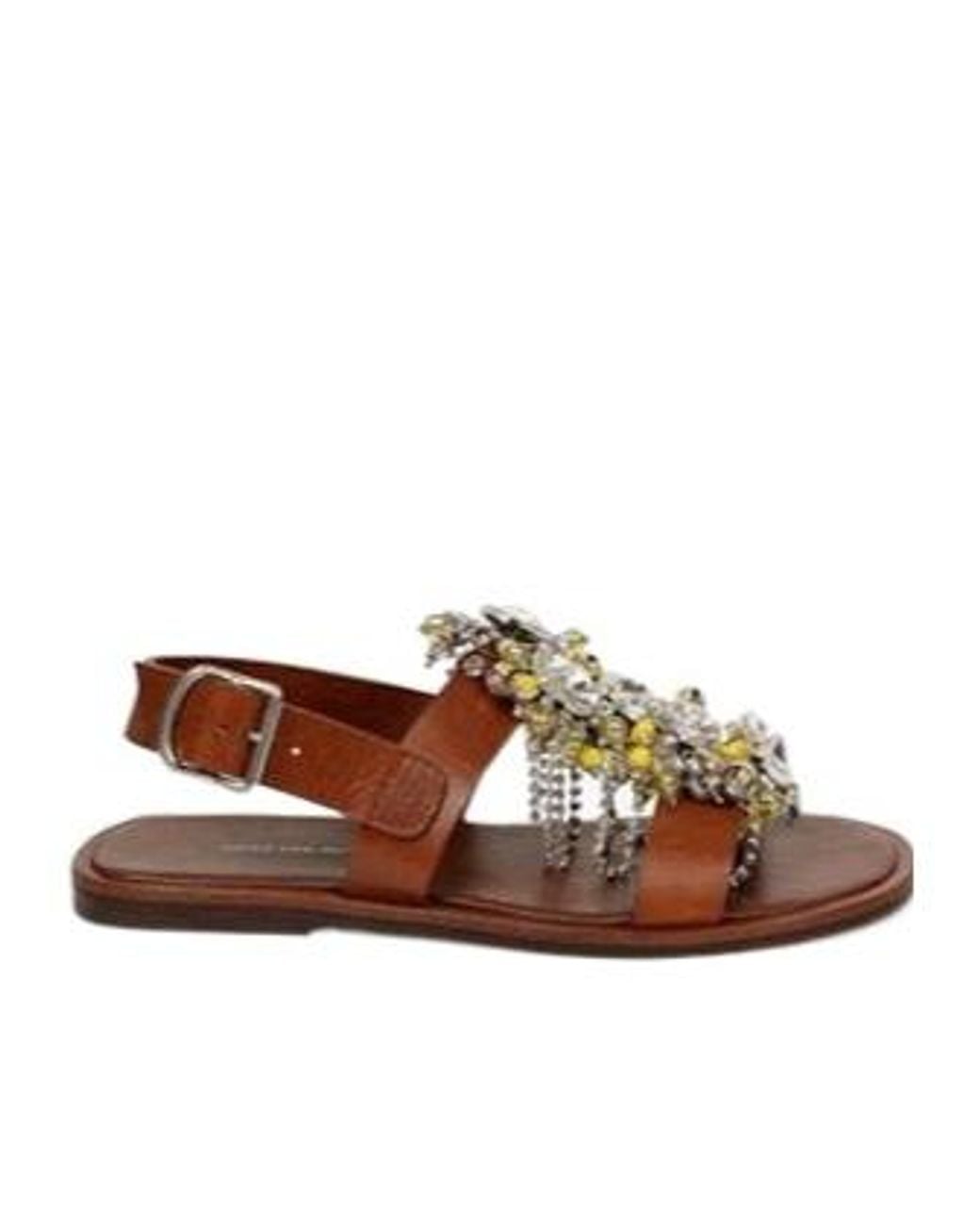 Dries Van Noten Brown Open-Toe Flat Sandals