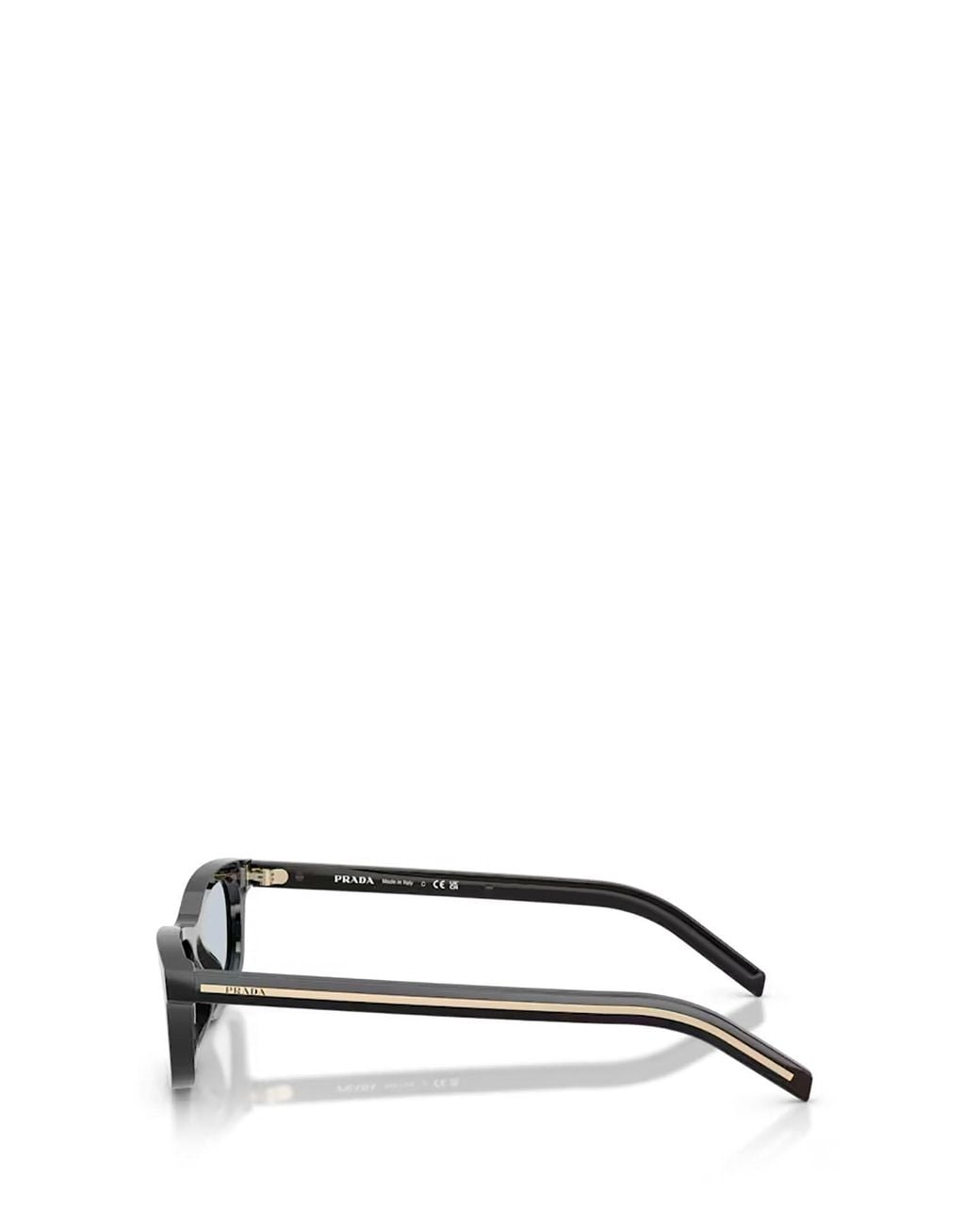 Prada White Eyewear Iconic Plaque Rectangular Sunglasses for men