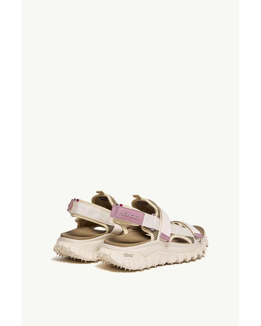 Moncler White Trailgrip Vela Logo Patch Sandals