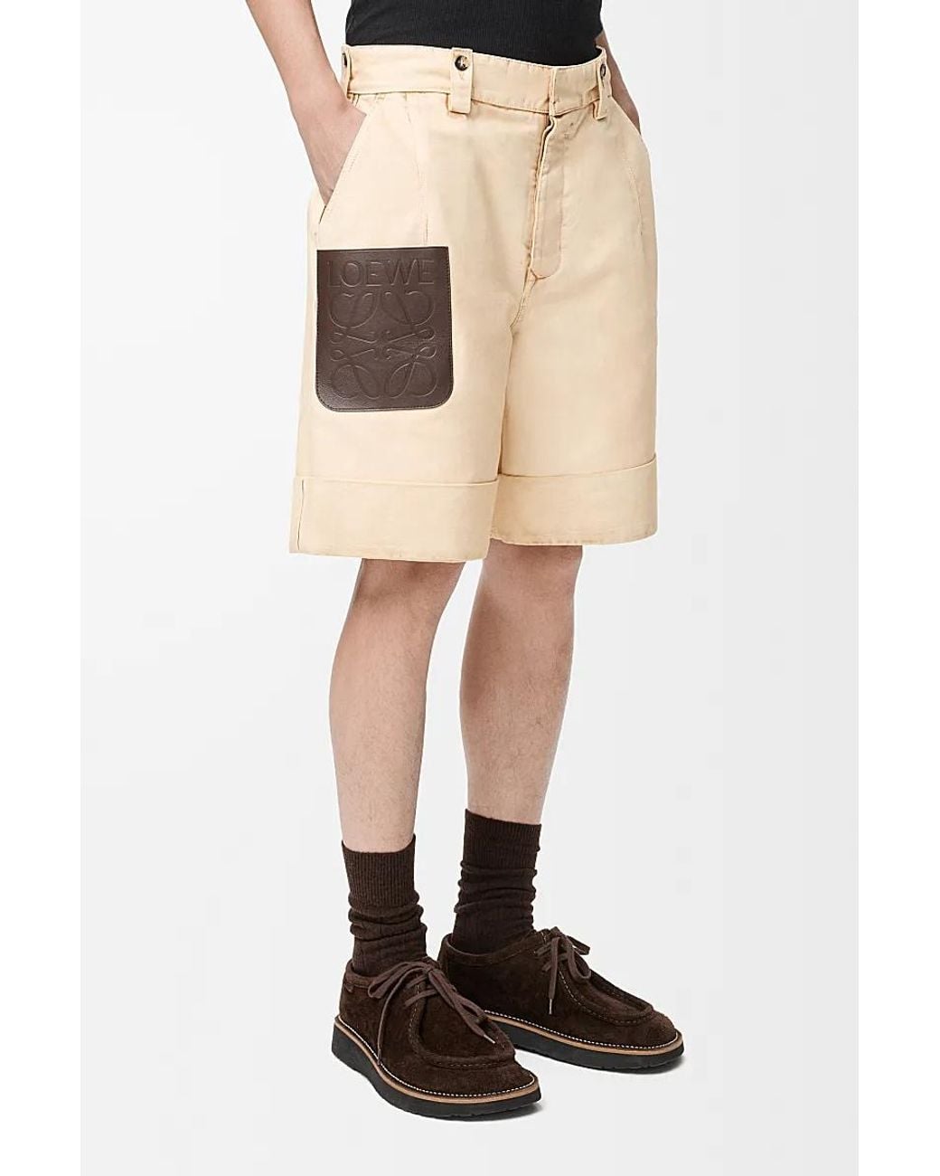 Loewe Natural Turn-Up Shorts for men