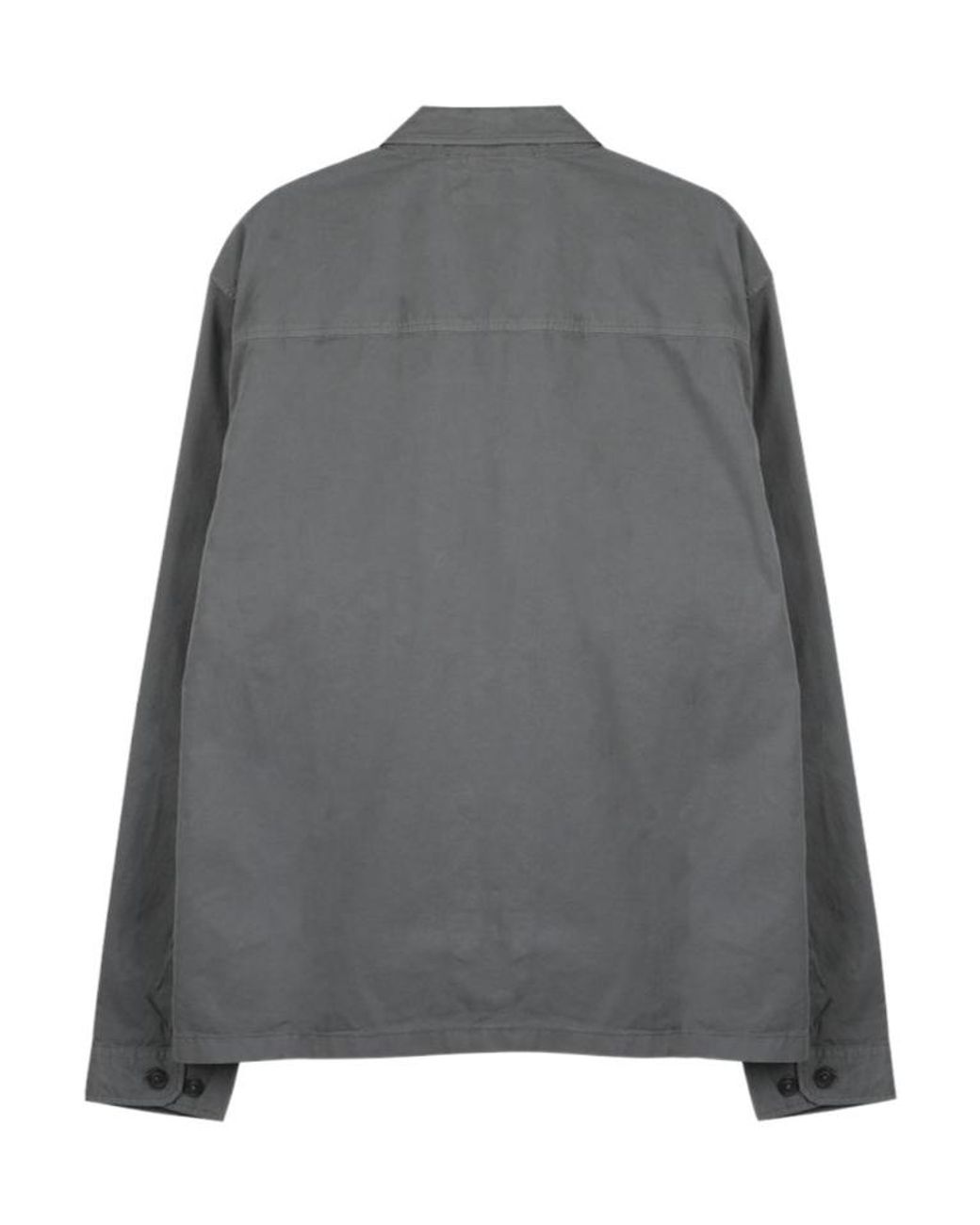 C P Company Gray Gabardine Shirt Jacket for men