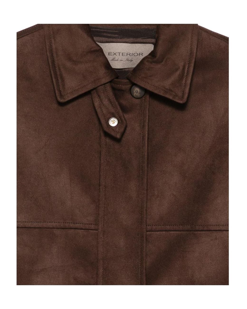 D.exterior Brown Flap Pocket Bomber Jacket
