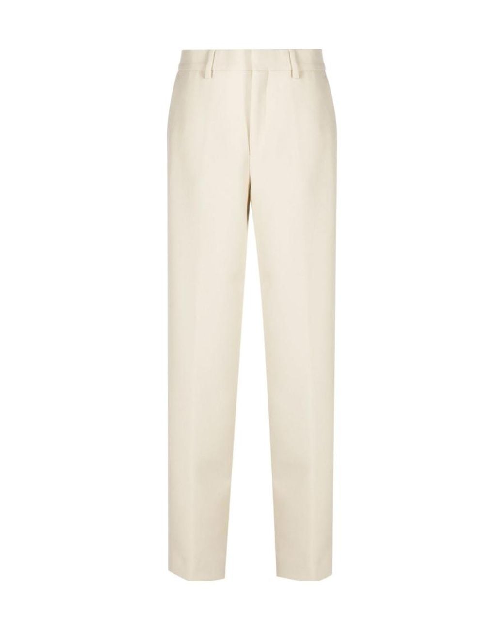 Closed Natural Track Pants With Belt Loops