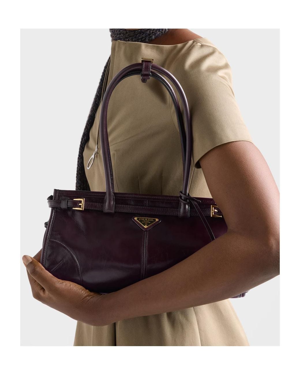 Prada Purple Bonnie Medium Leather Bag
