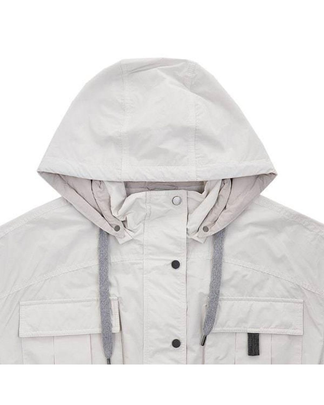 Brunello Cucinelli Gray Hooded Jacket