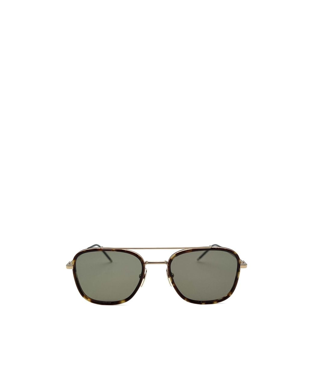 Thom Browne Metallic Eyewear Aviator Frame Sunglasses