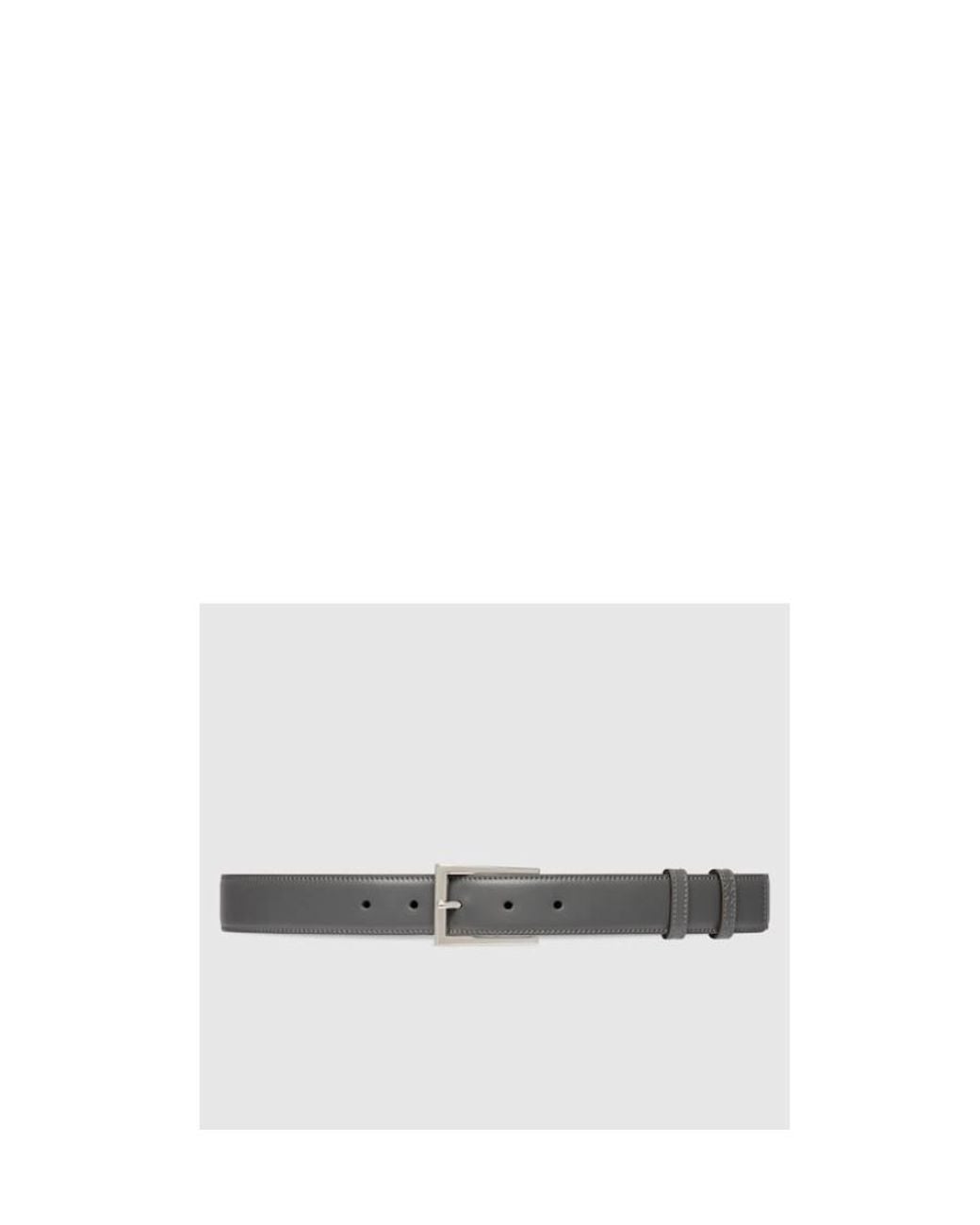 Gucci White Reversible Rectangle Buckled Belt for men
